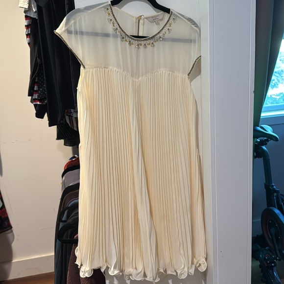 Ted Baker Dress Pleated Embellished 20s Deco Inspired - Picture 1 of 8